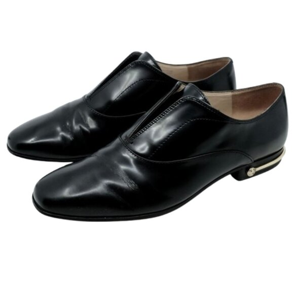 TORY BURCH~Ryder Loafer~SOFT BOXCALF BLACK LEATHER WOMENS SHOES SIZE 7 - Picture 1 of 7